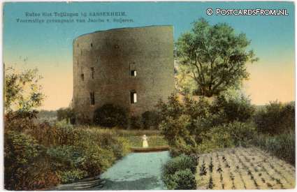 ansichtkaart: Sassenheim, Ruine Slot Teijlingen vm. gevangenis van Jacoba v. Beijeren