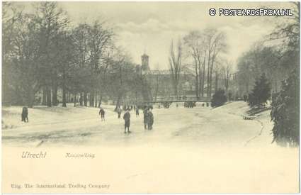 ansichtkaart: Utrecht, Knuppelbrug. Winter