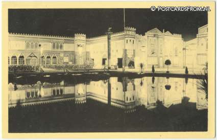 ansichtkaart: Tilburg, Int. Tentoonstelling 'Stad Tilburg 1934'. Venezia bij avond