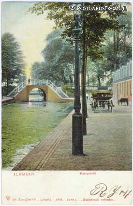 ansichtkaart: Alkmaar, Baangracht
