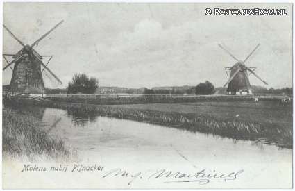 ansichtkaart: Pijnacker, Molens nabij Pijnacker