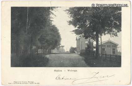 ansichtkaart: Wolvega, Station