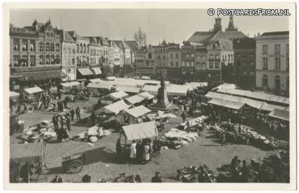 ansichtkaart: 's-Hertogenbosch, Marktdag
