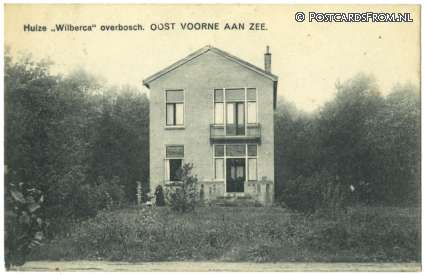 ansichtkaart: Oostvoorne, Huize 'Wilberca' overbosch