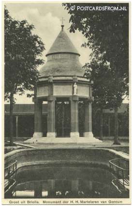 ansichtkaart: Brielle, Monument der H.H. Martelaren van Gorcum