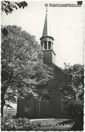 ansichtkaart: Grolloo, N.H. Kerk
