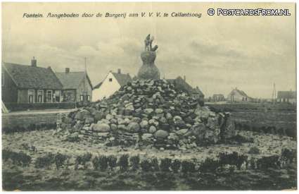 ansichtkaart: Callantsoog, Fontein. Aangeboden door de Burgerij aan V.V.V.