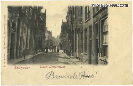 ansichtkaart: Enkhuizen, Oude Westerstraat
