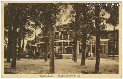ansichtkaart: Castricum, Stationskoffiehuis