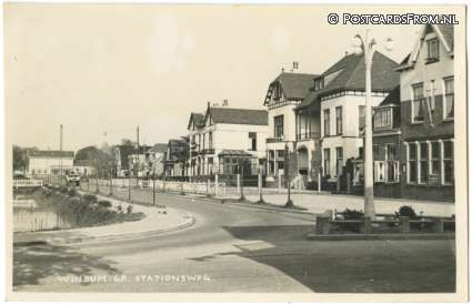 ansichtkaart: Winsum GN, Stationsweg