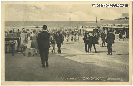 ansichtkaart: Zandvoort, Strandweg