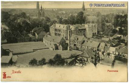 ansichtkaart: Zwolle, Panorama