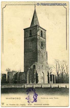ansichtkaart: Warmond, Ruine en oude Toren