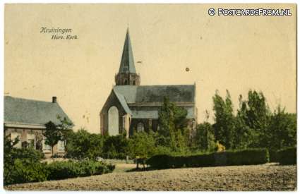 ansichtkaart: Kruiningen, Herv. Kerk
