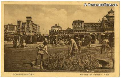 ansichtkaart: Scheveningen, Kurhaus en Palace-Hotel