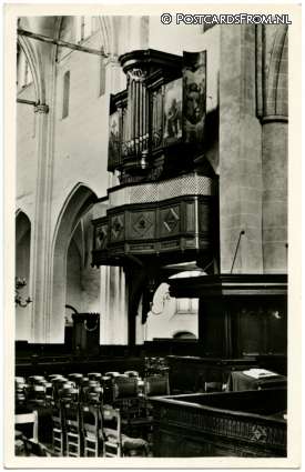 ansichtkaart: Hattem, N.H. Kerk. Oude orgel anno 1614