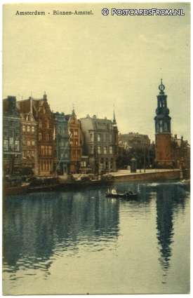 ansichtkaart: Amsterdam, Binnen-Amstel