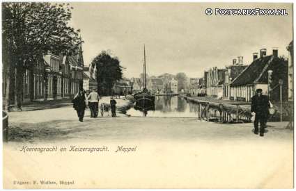 ansichtkaart: Meppel, Heerengracht en Keizersgracht