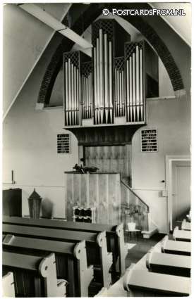 ansichtkaart: Opperdoes, Chr. Geref. Kerk. Orgel