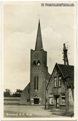 ansichtkaart: Breezand, R.K. Kerk