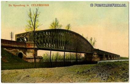 ansichtkaart: Culemborg, De Spoorbrug