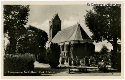 ansichtkaart: Leeuwarden Huizum, Ned. Herv. Kerk