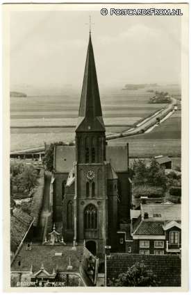 ansichtkaart: Bedum, R.K. Kerk