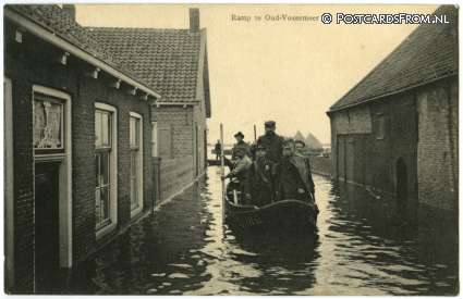 ansichtkaart: Oud-Vossemeer, Ramp 13 Maart 1906