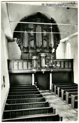 ansichtkaart: Noordwolde GR, Interieur Ned. Herv. Kerk