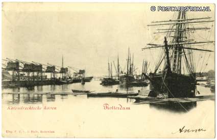 ansichtkaart: Rotterdam, Katendrechtsche haven