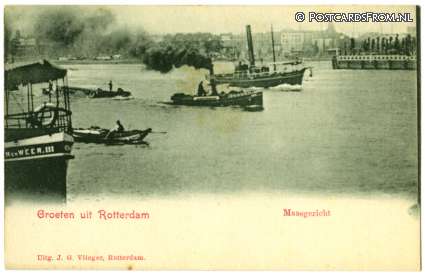 ansichtkaart: Rotterdam, Maasgezicht