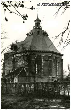 ansichtkaart: Willemstad, N.H. Kerk