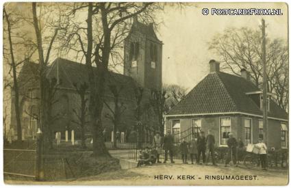 ansichtkaart: Rinsumageast, Herv. Kerk