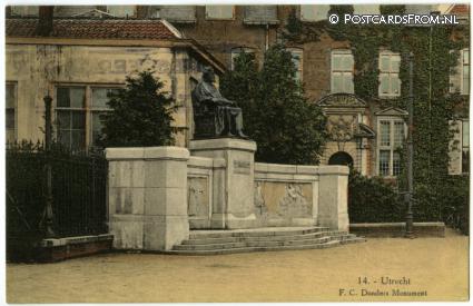 ansichtkaart: Utrecht, F.C. Donders Monument