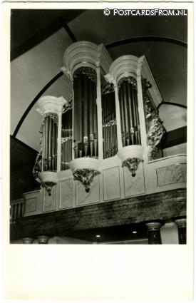 ansichtkaart: Oldeberkoop, Het orgel in de Kerk
