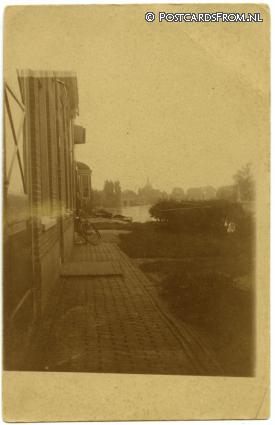 ansichtkaart: Zoeterwoude, ? Rijndijk 191. Zeilmakerij Jac. Lemmerzaal