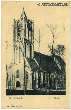 ansichtkaart: Westbroek, Herv. Kerk