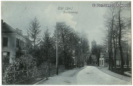 ansichtkaart: Elst GL, Stationsweg