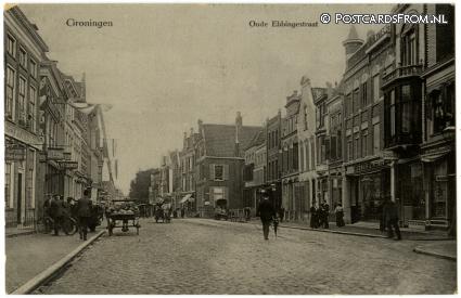 ansichtkaart: Groningen, Oude Ebbingestraat