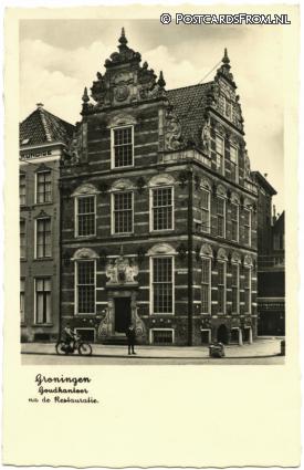 ansichtkaart: Groningen, Goudkantoor na de Restauratie