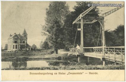 ansichtkaart: Heerde, Boonenburgerbrug en Huize 'Zwanenstein'
