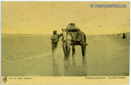 ansichtkaart: Zandvoort, Schelpenvisscher
