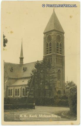 ansichtkaart: Molenschot, R.K. Kerk