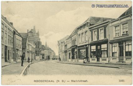 ansichtkaart: Roosendaal, Marktstraat