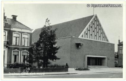 ansichtkaart: Drachten, Geref. Kerk Noord