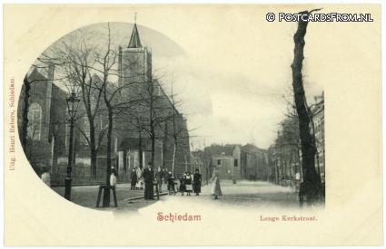 ansichtkaart: Schiedam, Lange Kerkstraat