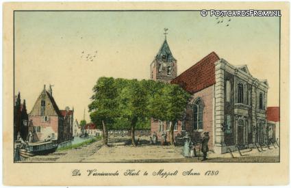 ansichtkaart: Meppel, De Vernieuwde Kerk Anno 1780