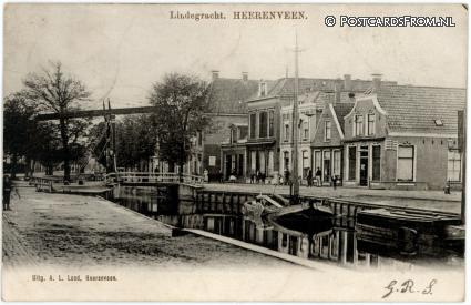 ansichtkaart: Heerenveen, Lindegracht