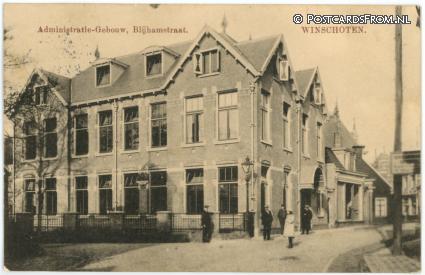 ansichtkaart: Winschoten, Administratie-Gebouw, Blijhamstraat