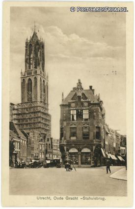 ansichtkaart: Utrecht, Oude Gracht - Stahuisbrug